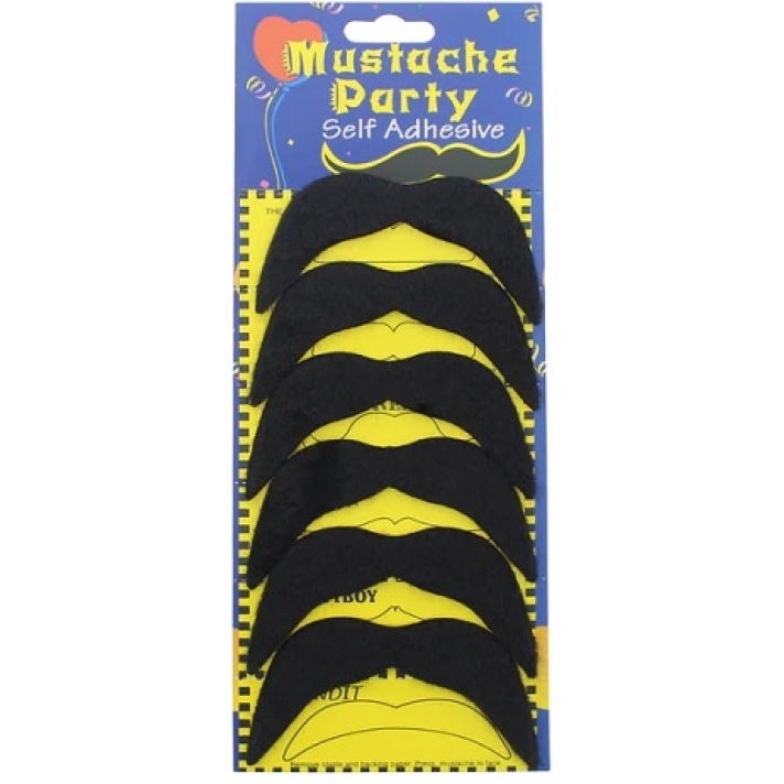 Mexican Bandit Moustaches Pack Of 6