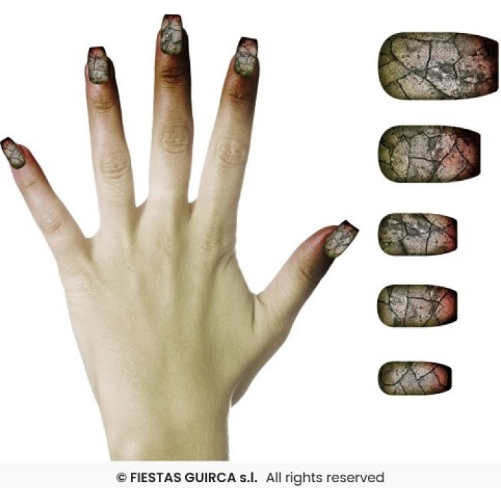 Zombie Stick On False Nails