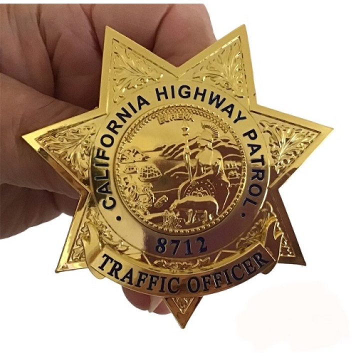 California Highway Patrol Jon Baker Traffic Officer Badge