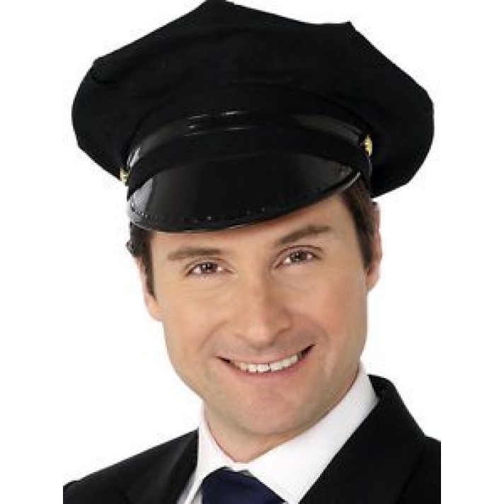Chauffeur Peaked Cap Black