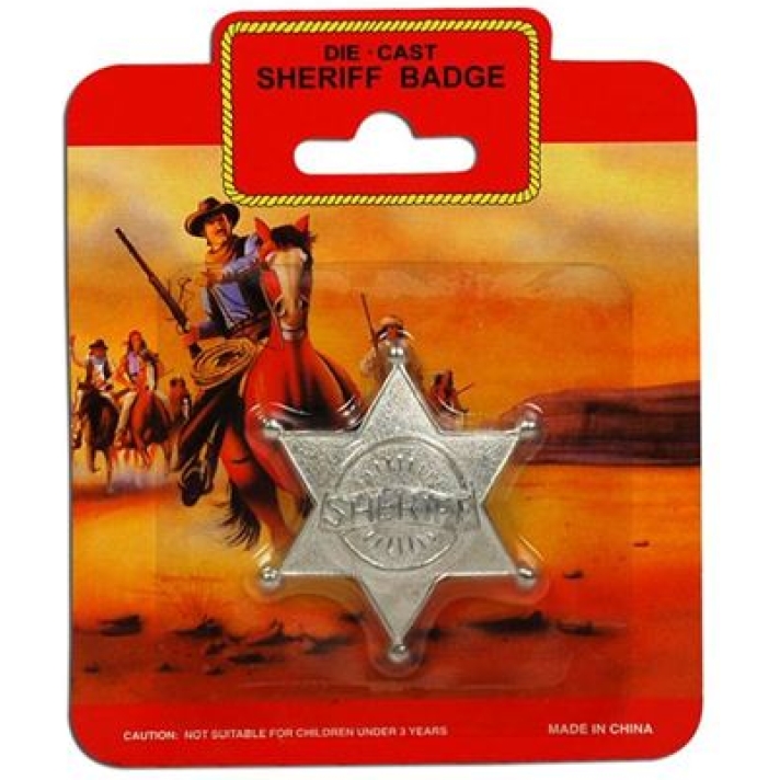 Cowboy Sheriff Badge Metal