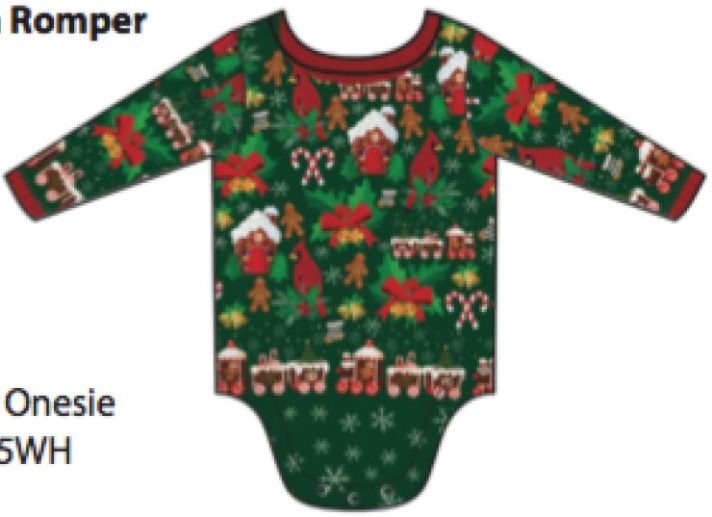 Ugly Christmas Jumper Baby Romper