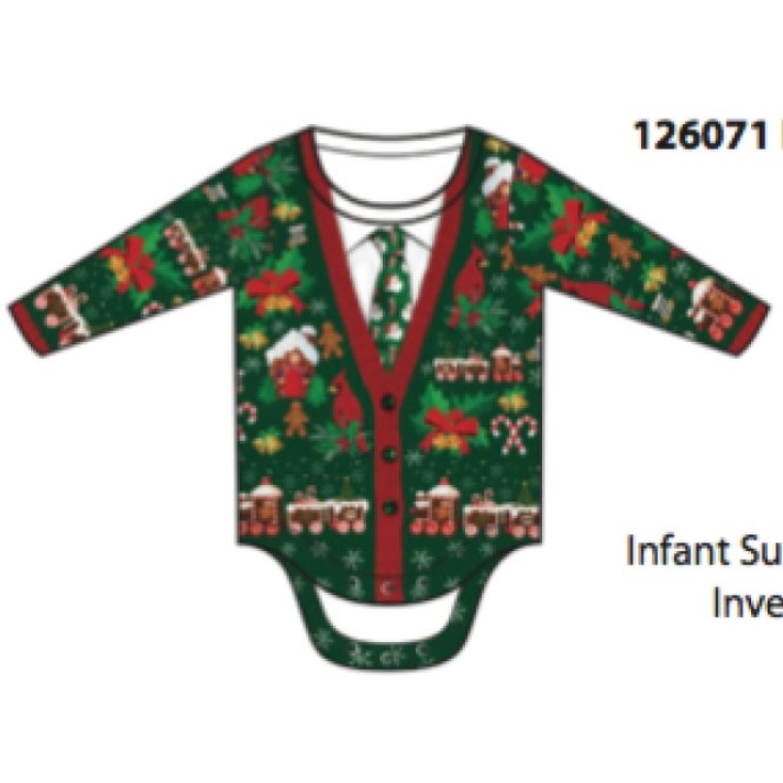 Ugly Christmas Jumper Baby Romper