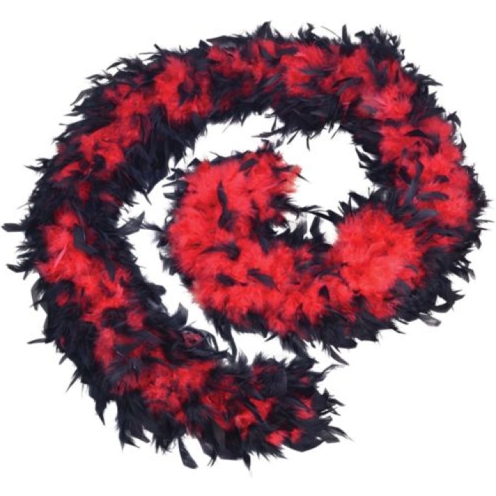 Feather Boa Red And Black