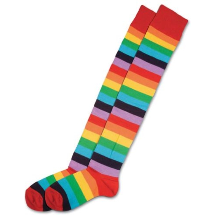 Clown Rainbow Striped Socks