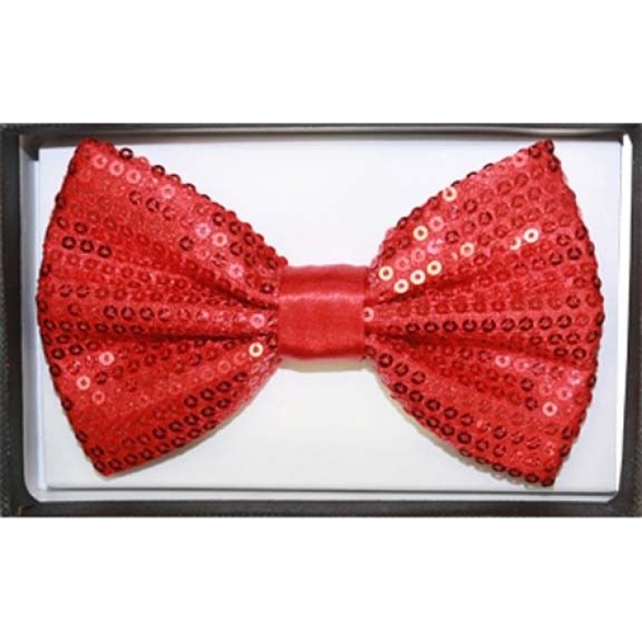 Sequin Red Bow Tie